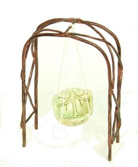 Mini Enchanted Garden Arbor w/ leaf swing 6268