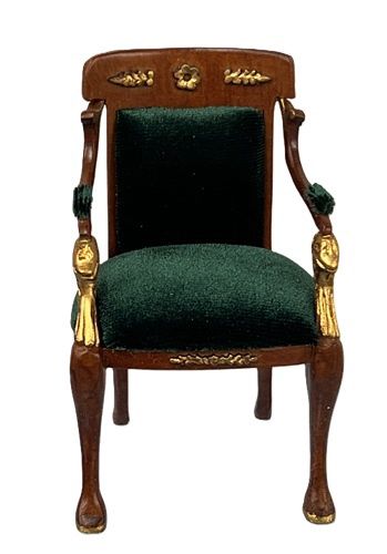 Miniature Empire Chair/Maroon Velvet bic5800MGVR