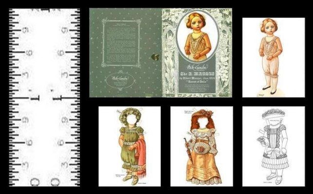 LB13 Miniature Paper Dolls - A. Marque