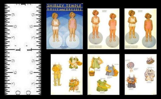 LBms1 Miniature Paper Dolls - Shirley Temple Original