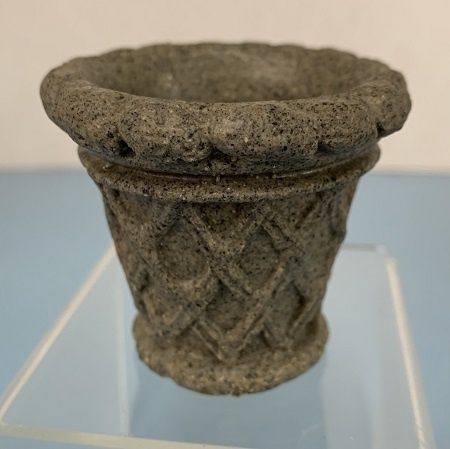 Mini Basket Weave Urn - Cement JER61270
