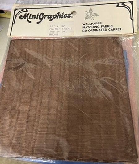 MiniGraphics Brown Moire' Fabric fabric242