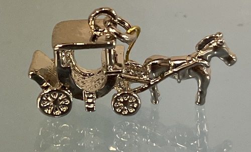 Metal Horse and Carriage MC031410