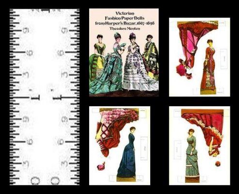 LB10a Miniature Paper Dolls - Harpers Bazaar