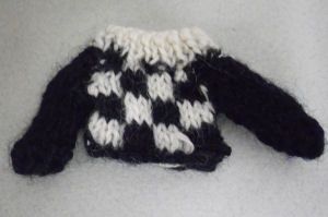 Navy &amp; White Knit Sweater Ganz4
