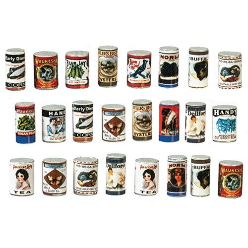 Old Fashioned Grocery Tins/24 h2278