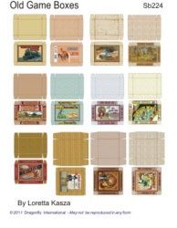 Old Game Boxes - 3 Sheets of Boxes sb224