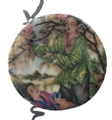 Oriental Plate with Lady in Garden mn457-1