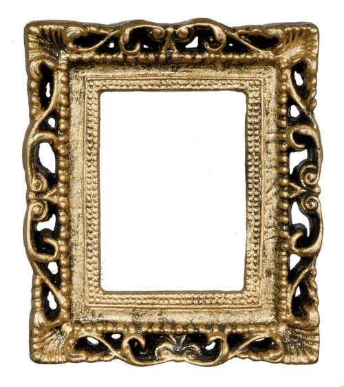 Ornate Gold/black Frame B0426