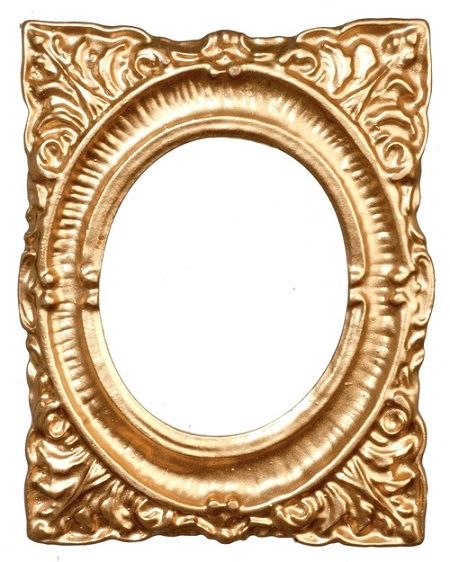 Oval Gold Frame b0423