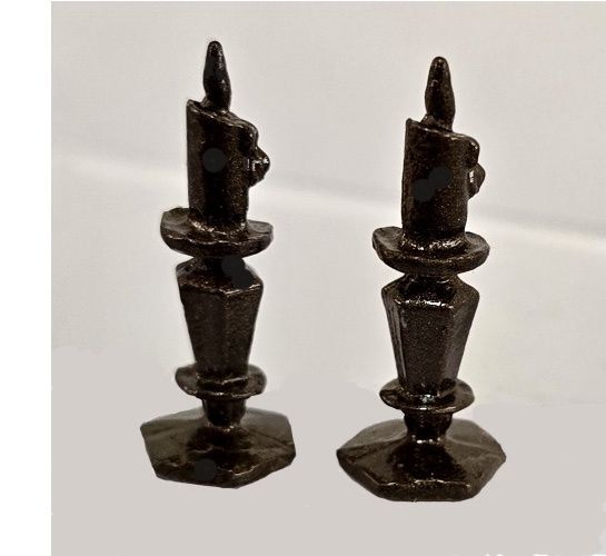 Pair of Bronze Tone Candlesticks Mc031169
