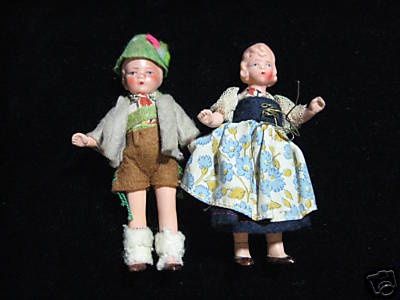 Pair of Vintage Bisque Dolls AN20