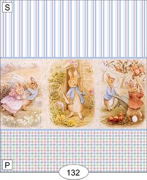 Peter Rabbit Paper with Stripe wal0132s