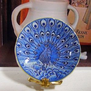 Peacock in Blue Miniature Plate lcd152