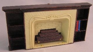 Petite Princess Fireplace with Surrounding Shelves PTP006