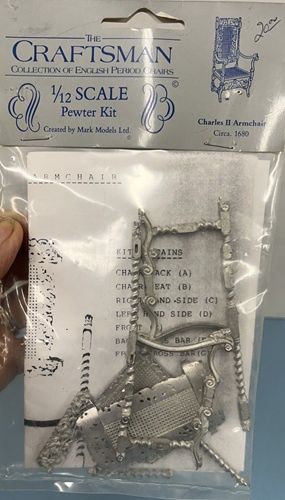 Pewter Charles II Armchair kit by Mark Models Ltd. in Ireland mc1364x