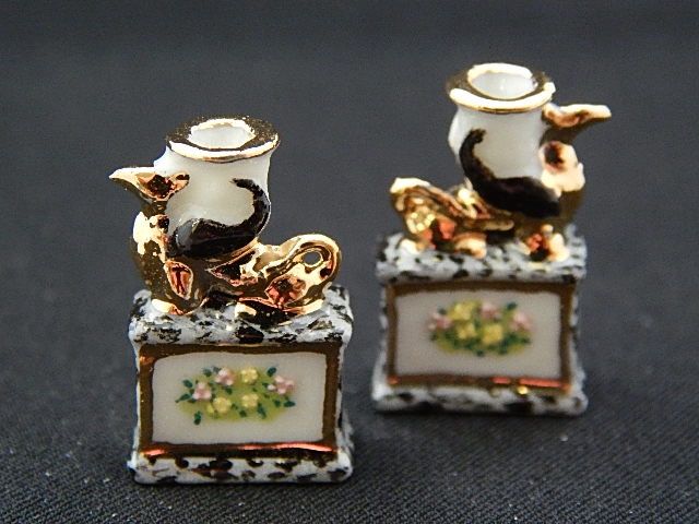 Pair of Empire Style Candlesticks by Ron Benson lh594