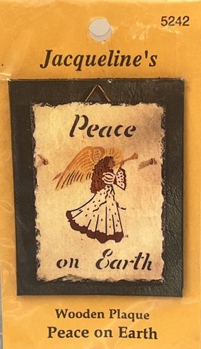 Peace on Earth Wooden Plaque jq5242