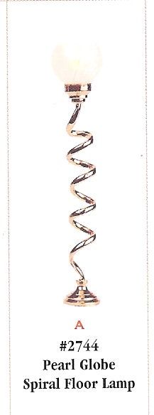 Pearl Globe Spiral Floor Lamp HW2744