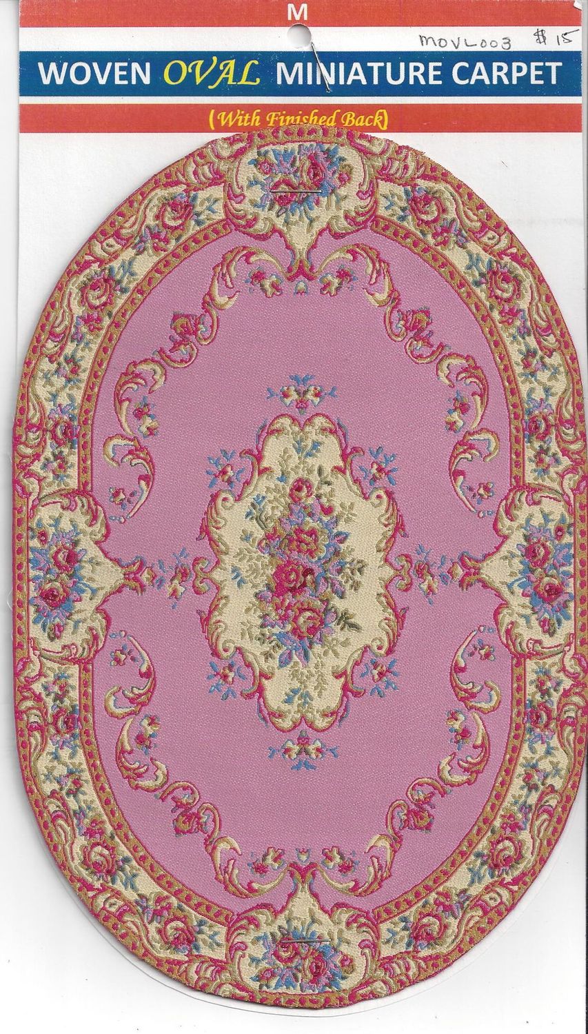Oval Pink Woven Rug movl003