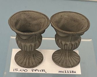 Pair of Grey Urns mc1118x