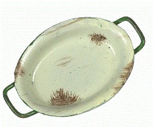 Oval Gratin - Beige Enamel