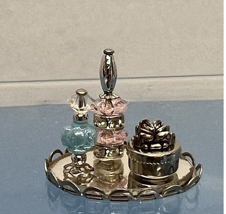 Perfume Tray with 2 Bottles &amp; Powder Box cb118a