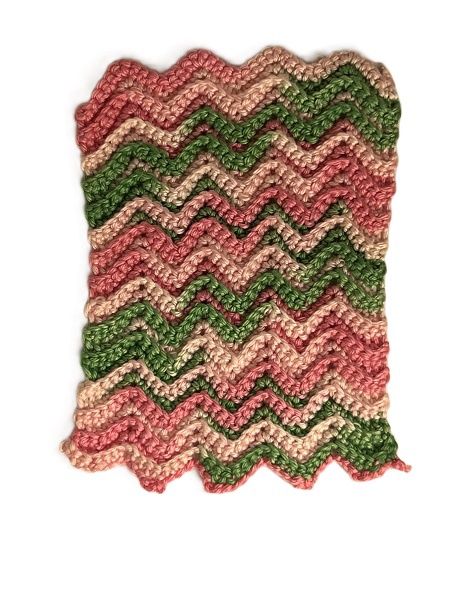 Pink and Green Crocheted Afghan MC1780