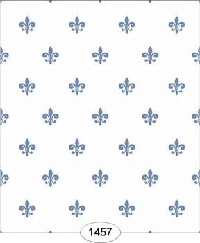 Princess Fleur De Lis - Blue on White WAL1457