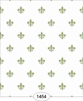 Princess Fleur De Lis - Green on White WAl1454