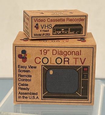 Printed Boxes for TV and VHS Recorder so1233x