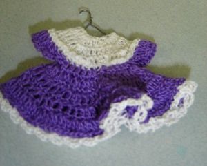 Purple Dress with White Trim 10000168-1