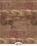 Reclaimed Wood Red on Brown- 3 sheets wal2819