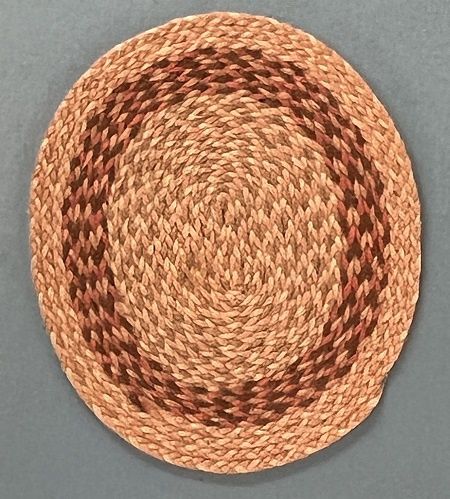 Pink and Brown Oval Rug mc05585a