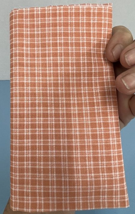 Pink and White Plaid Fine Cotton Fabric fabric12