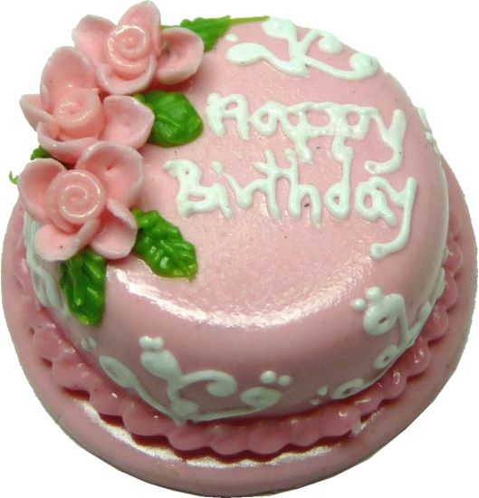 Pink Floral Birthday Cake bdK2193