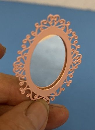Pink Heart Oval Mirror mc06028-1