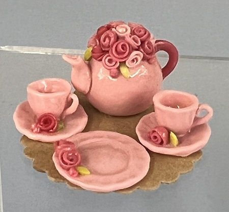 Pink Tea Set with Roses mc03127