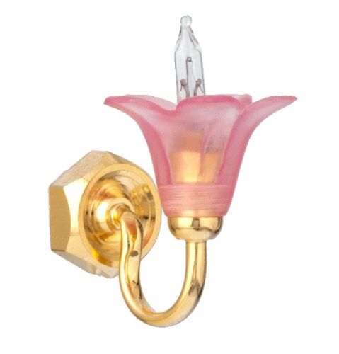 Pink Tulip Brass Sconce hw2798
