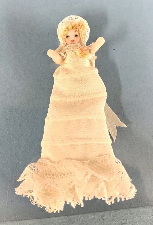 Porcelain Baby in Christening Gown mc908x
