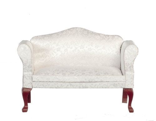 QA Loveseat, White/Mahogany AZT3163