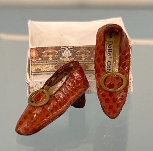 Red "Snake Skin" Leather Shoes dcs4264