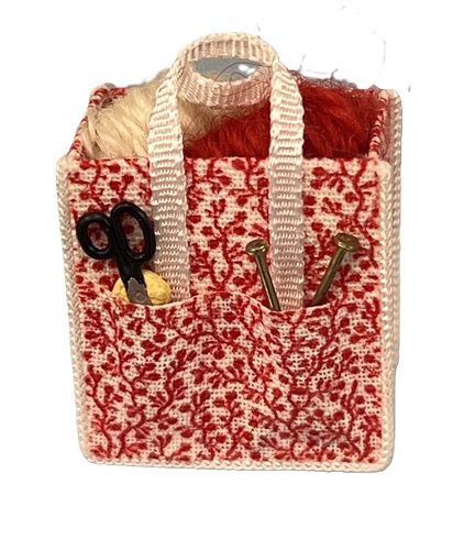 Red and White Sewing Bag mc43x