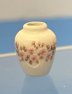 Pink and Green Jar with White Background cn412