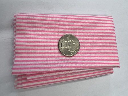 Pink and White Stripe Fabric fab139