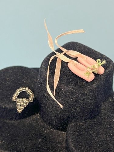 Pink Ballerina Shoes and Crystal Bead Necklace mc031518