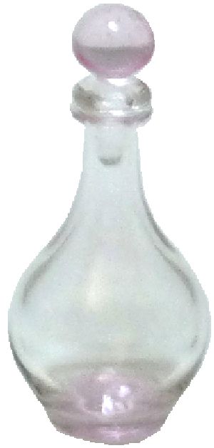 Pink Trim Glass Decanter W/Lid bdhb655