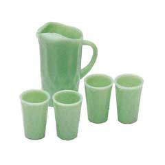 Pitcher and Four Glasses Jadeite cb23088