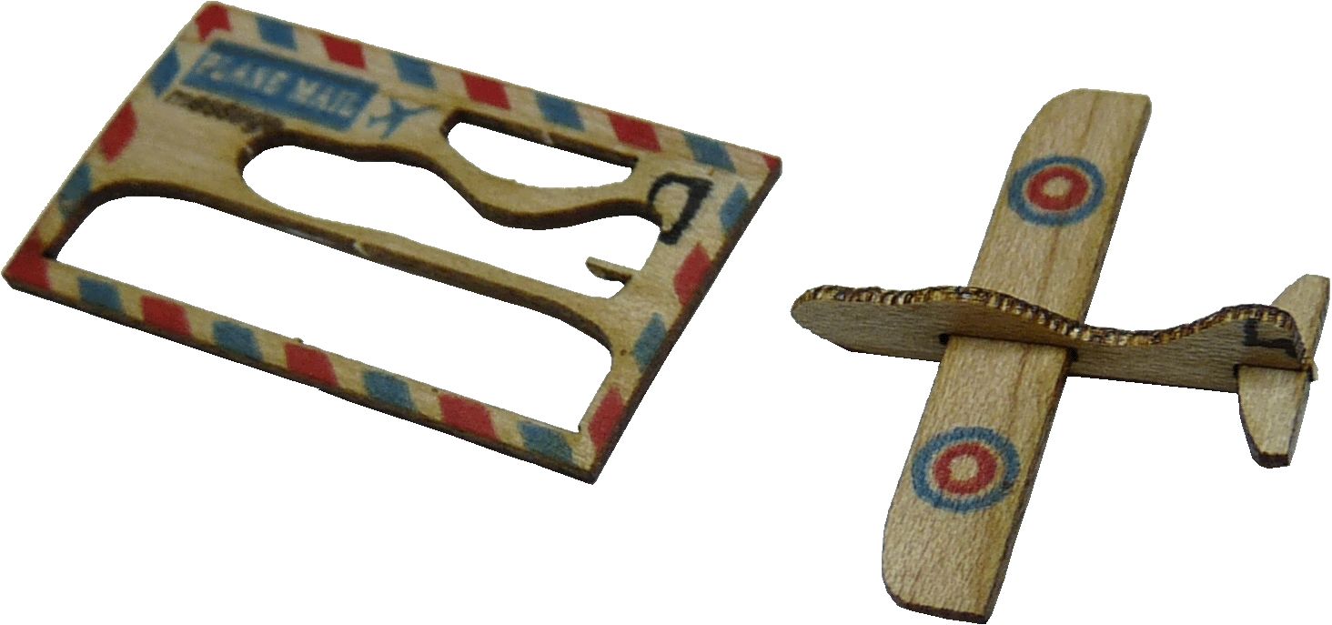 Post card model airplane1 x 1/2 inch bdh086