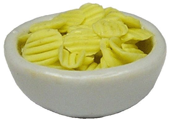 Potato Chips in a white bowl bdf005
